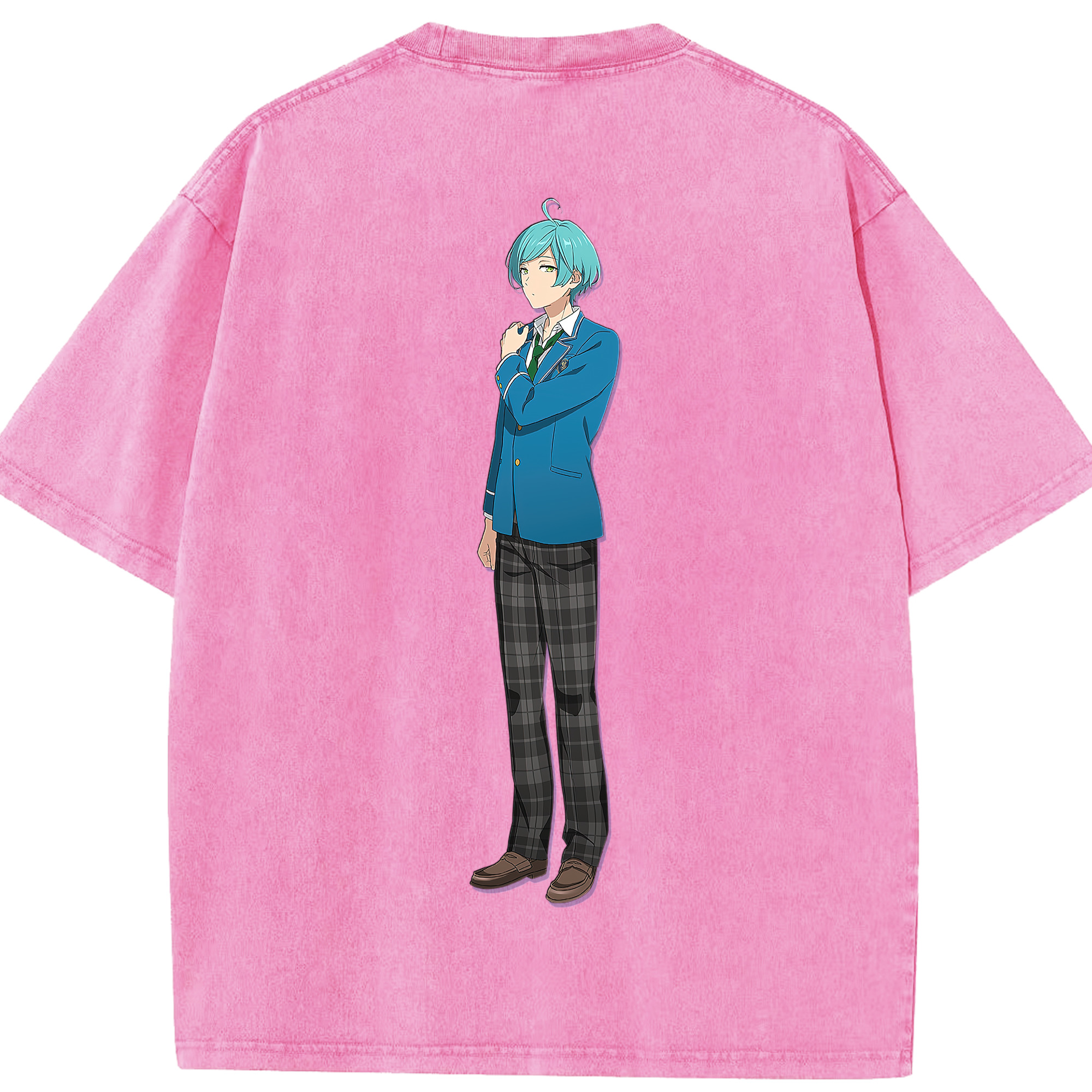 （画像用） あんさんぶるスターズ! Ensemble Stars 綿100% ヴィンテージ風 半袖Tシャツ（背面プリント）